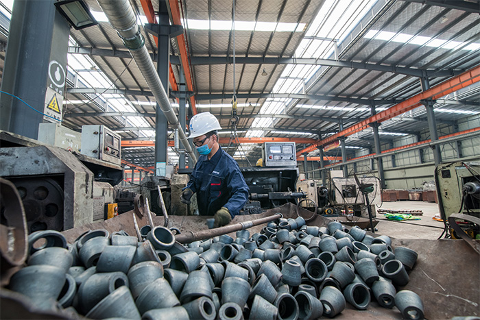 沛县网架配件-锥头加工车间